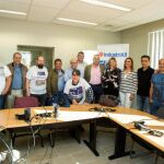 Delegación castellano y leonesa en Bruselas encabezada por Pilar Del Olmo, con Virginia Barcones, José Sarrión, Vicente Andrés y Evelio Angulo, entre otros tras la reunión el CES europeo