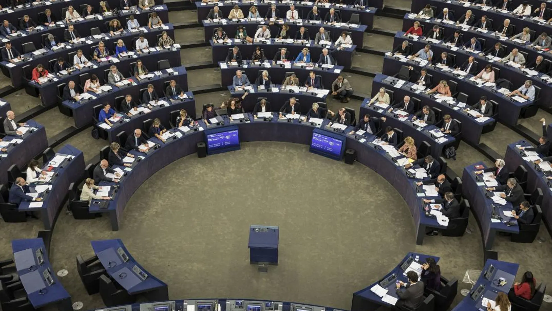 El Parlamento Europeo, durante una votación, ayer