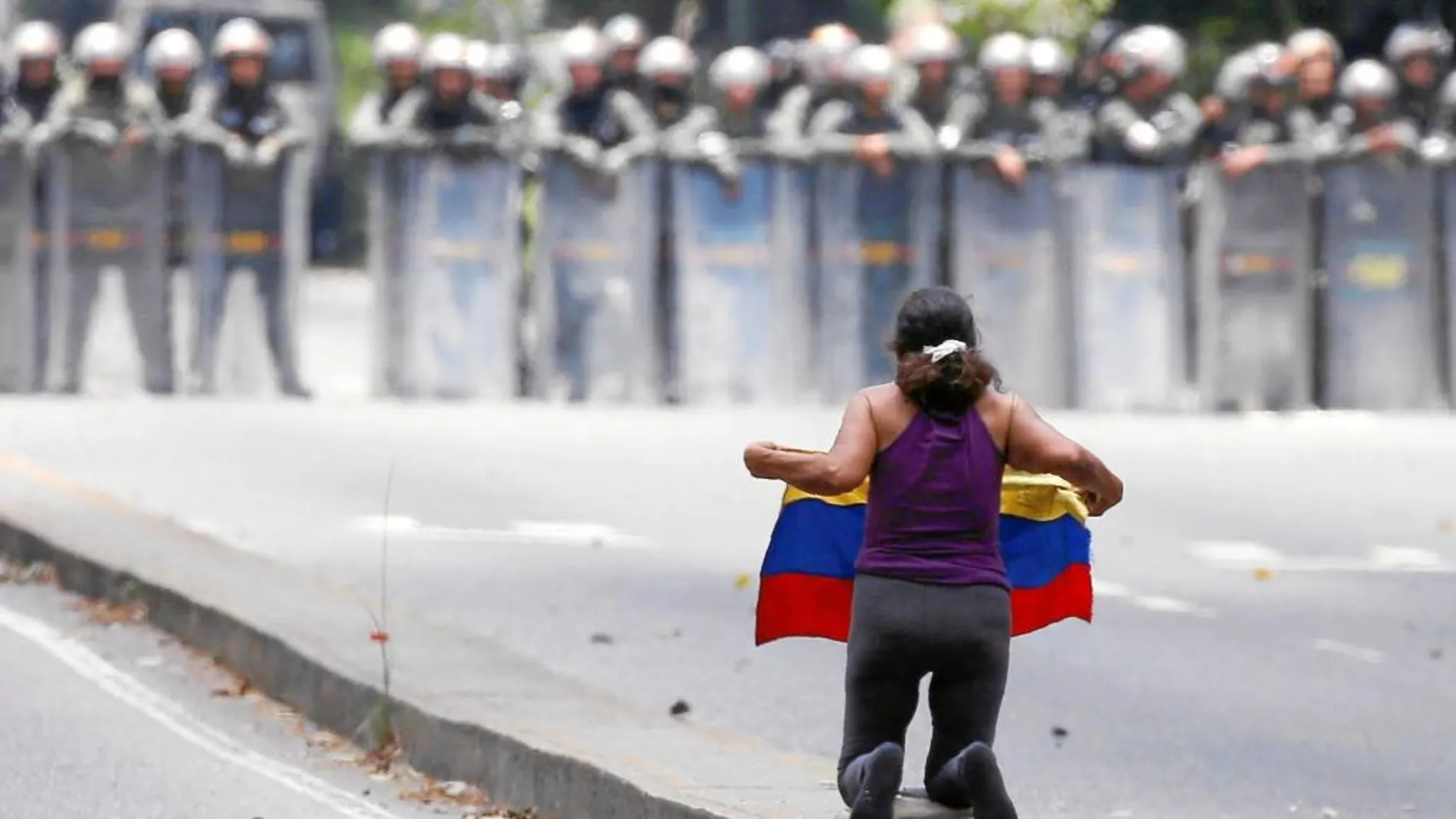 Era el grito de los manifestantes ayer en las calles de Caracas