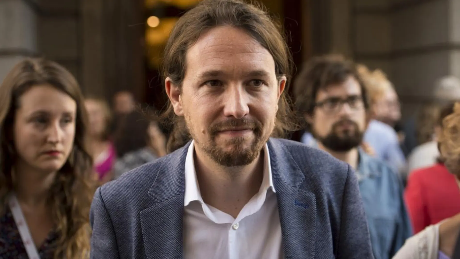 Pablo Iglesias durante la moción de censura de Unidos Podemos contra el presidente del Gobierno, Mariano Rajoy