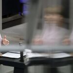 La canciller alemana, Angela Merkel, hace sobre el "brexit"el Parlamento en Berlín