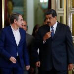Zapatero y Maduro en el Palacio presidencial en Caracas/Ap