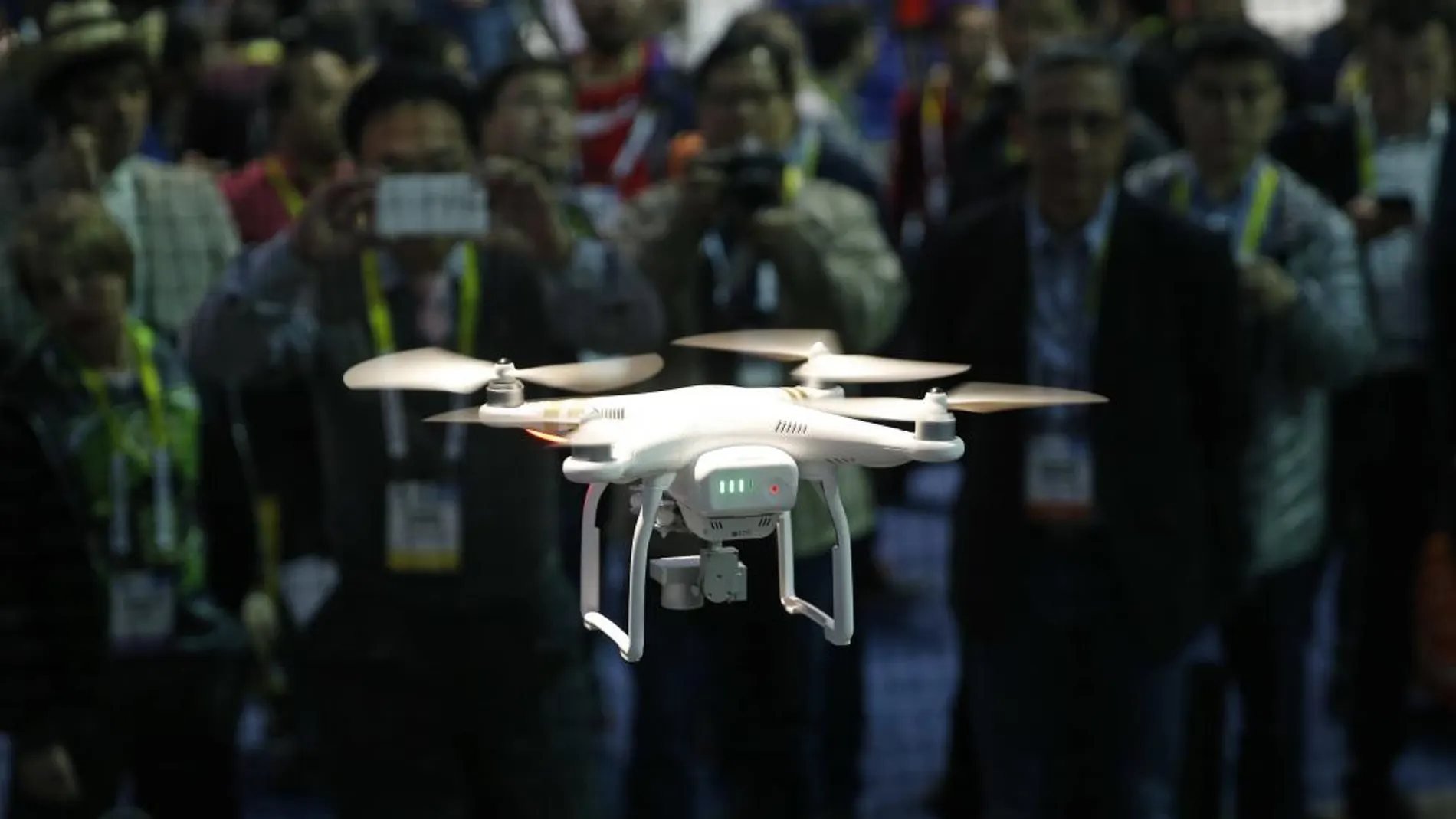 Imagen de un dron durante el CES International en Las Vegas.