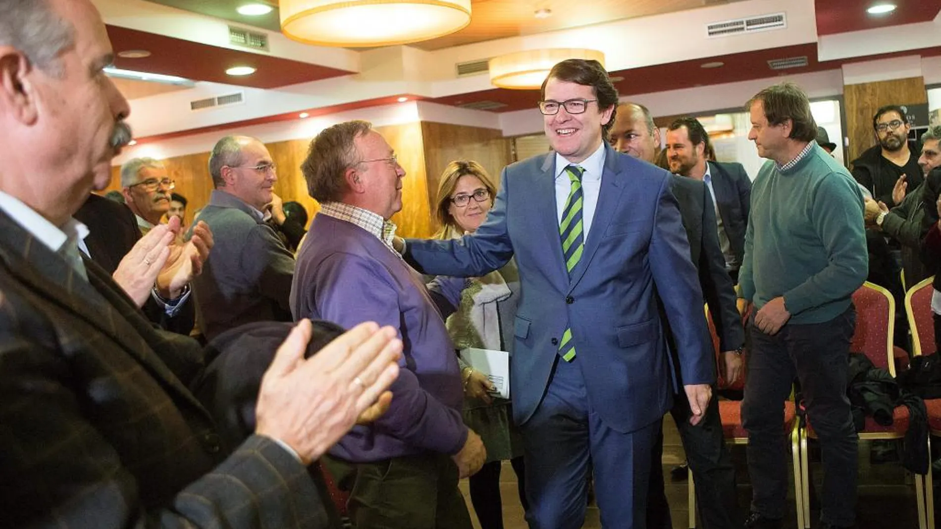 Fernández Mañueco, ayer, en la Junta Directiva del PP de Zamora