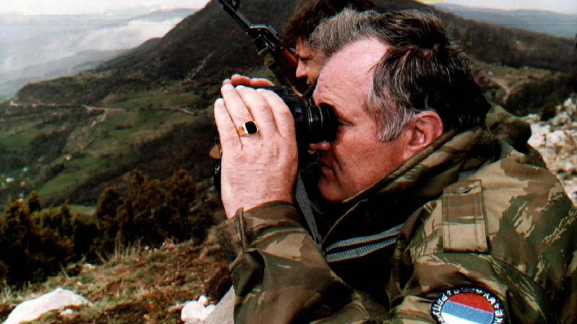 Ratko Mladic durante la guerra. cerca de Gorazde,en 1994