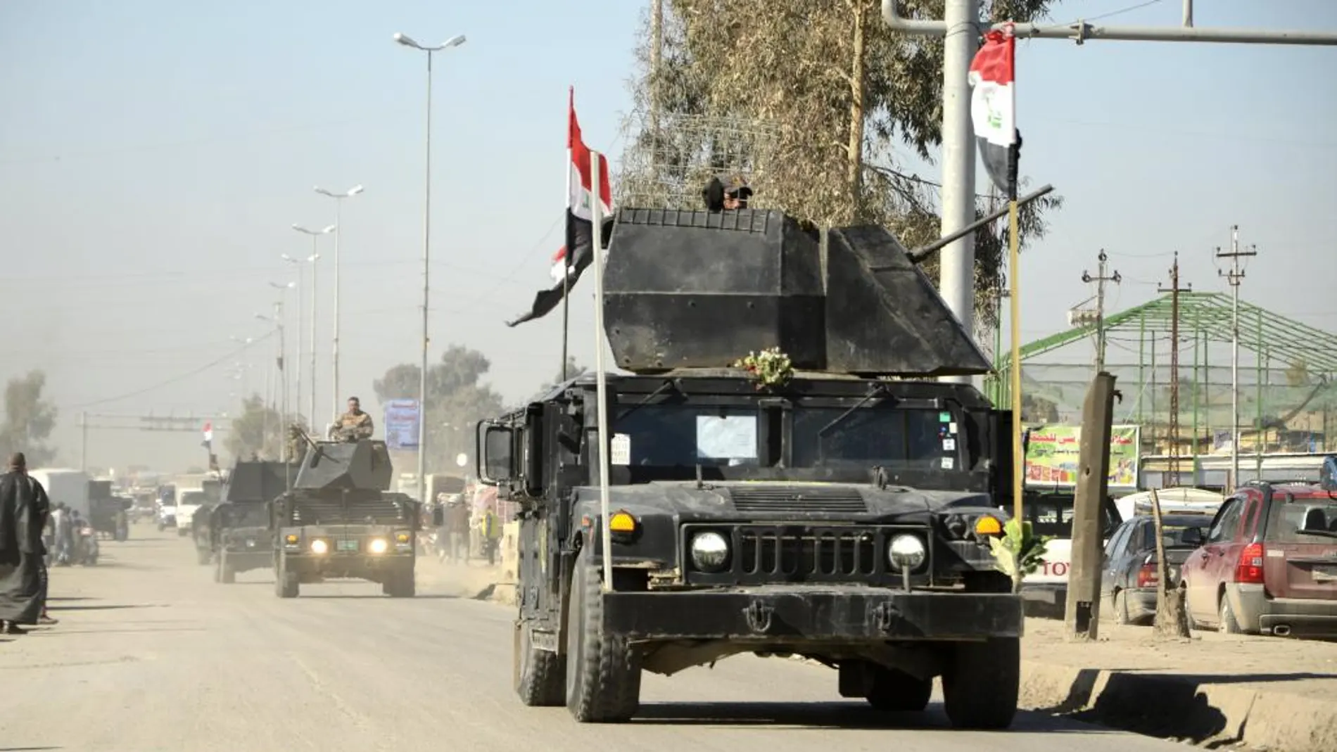 Fuerzas iraquíes avanzan hacia el oeste de Mosul.