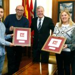 El alcalde de León, Antonio Silván, recibe a los cocineros de los restaurantes Pablo y Cocinandos, que han obtenido una Estrella Michelín