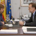 El presidente del Gobierno en funciones, Mariano Rajoy, durante la entrevista con Jordi Évole