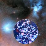 Ladrillos de la vida dentro de una lejana estrella