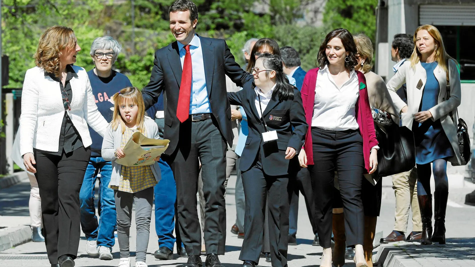 Pablo Casado reivindicó ayer la libertad de las familias para elegir la educación para sus hijos con discapacidad