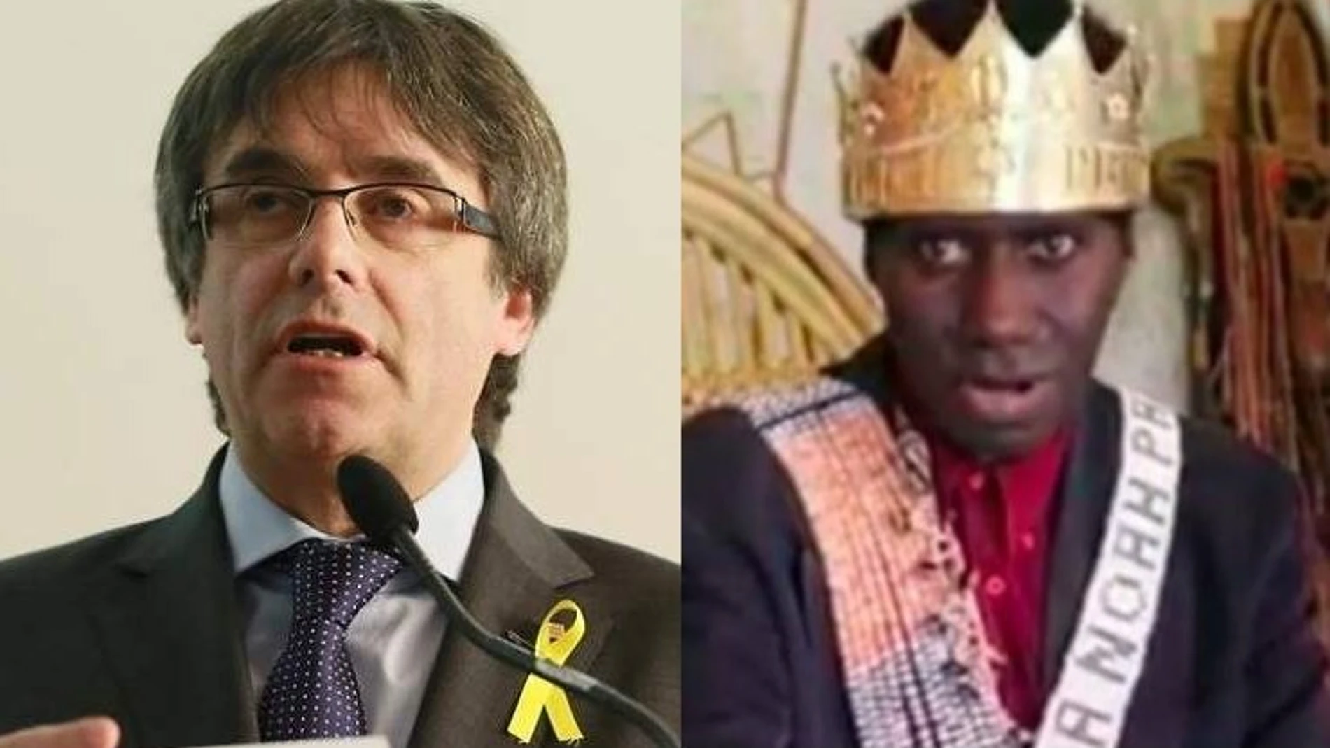 Carles Puigdemont y Noah Musingku, el autoproclamado rey de una pequeña región en Papúa Nueva Guinea