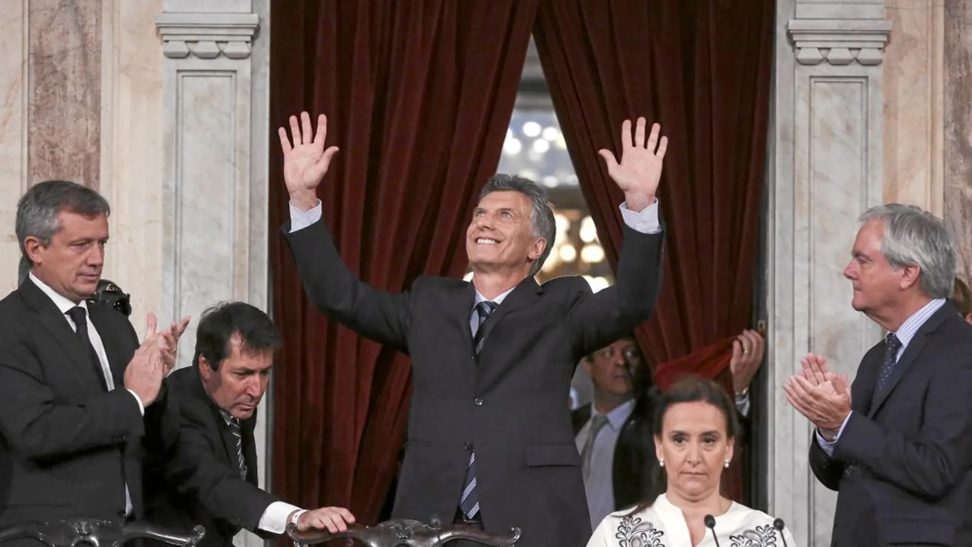 Mauricio Macri, en el inicio del curso parlamentario, ayer, en la Asamblea Legislativa en Buenos Aires