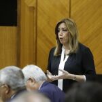 Susana Díaz, en el Parlamento de Andalucía