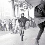 Durante la huelga general se vieron actos de violencia en Barcelona