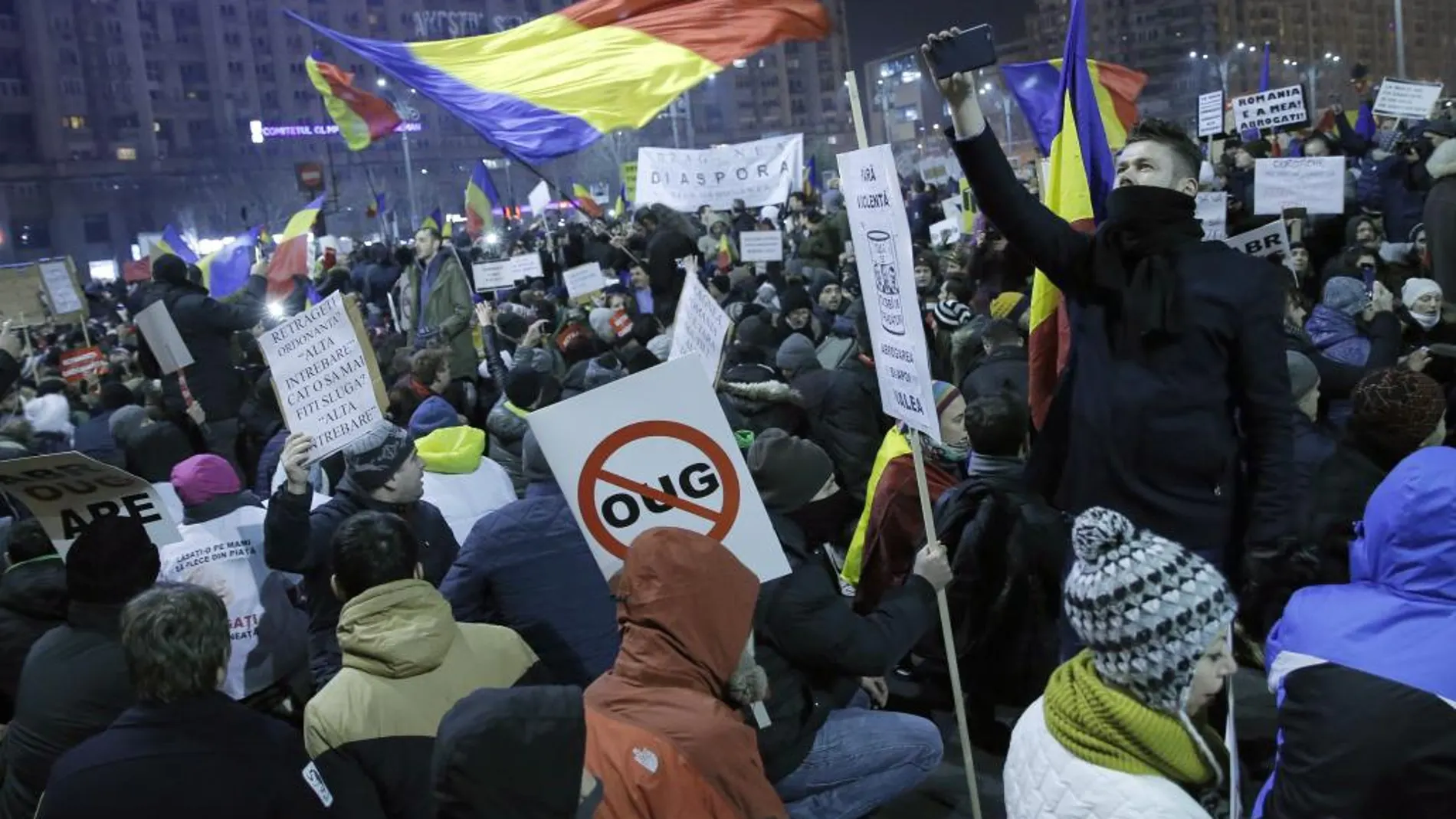 Protestas en Bucarest
