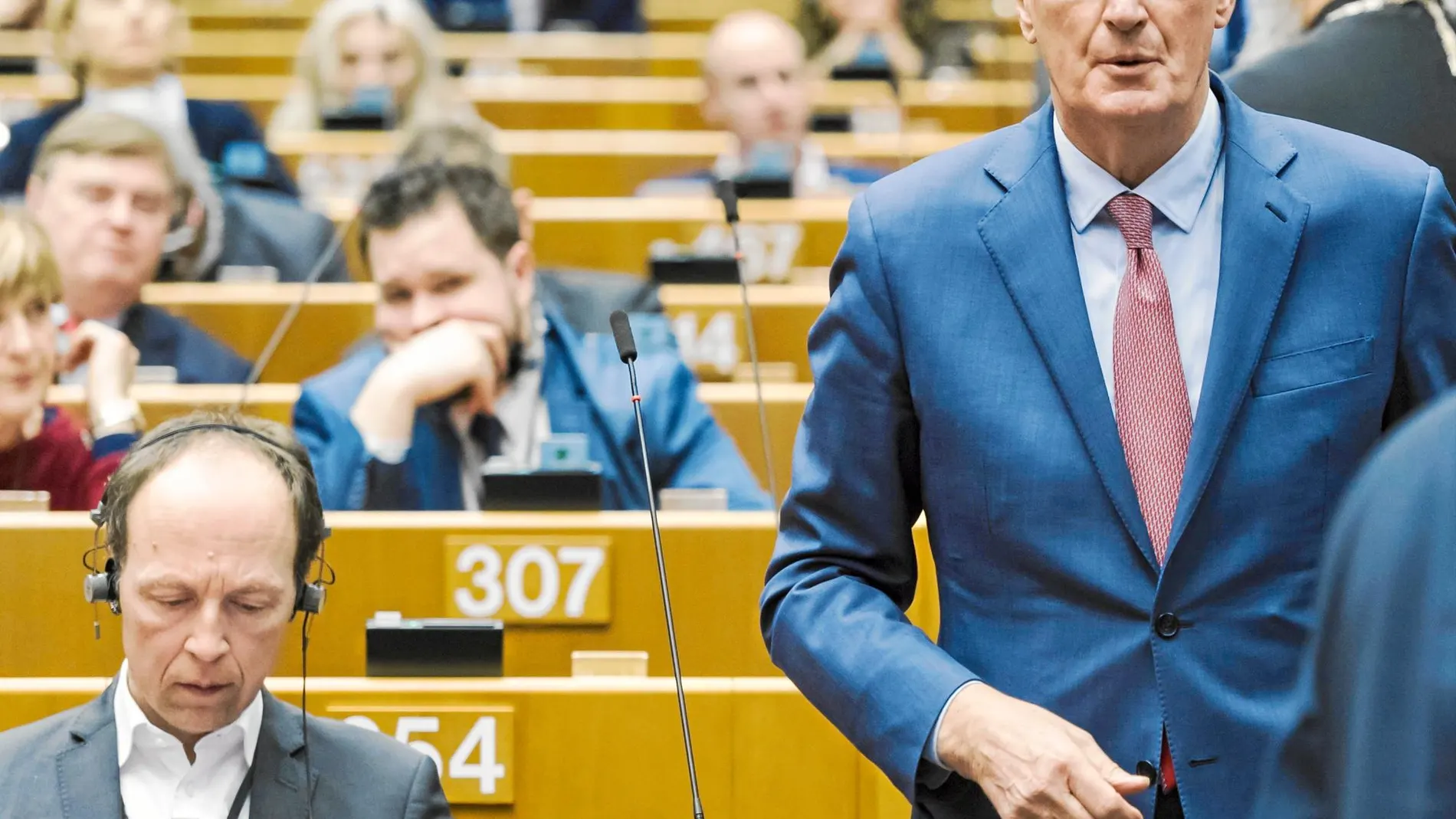 Michel Barnier, negociador jefe de la UE para el Brexit, ayer en el Parlamento Europeo