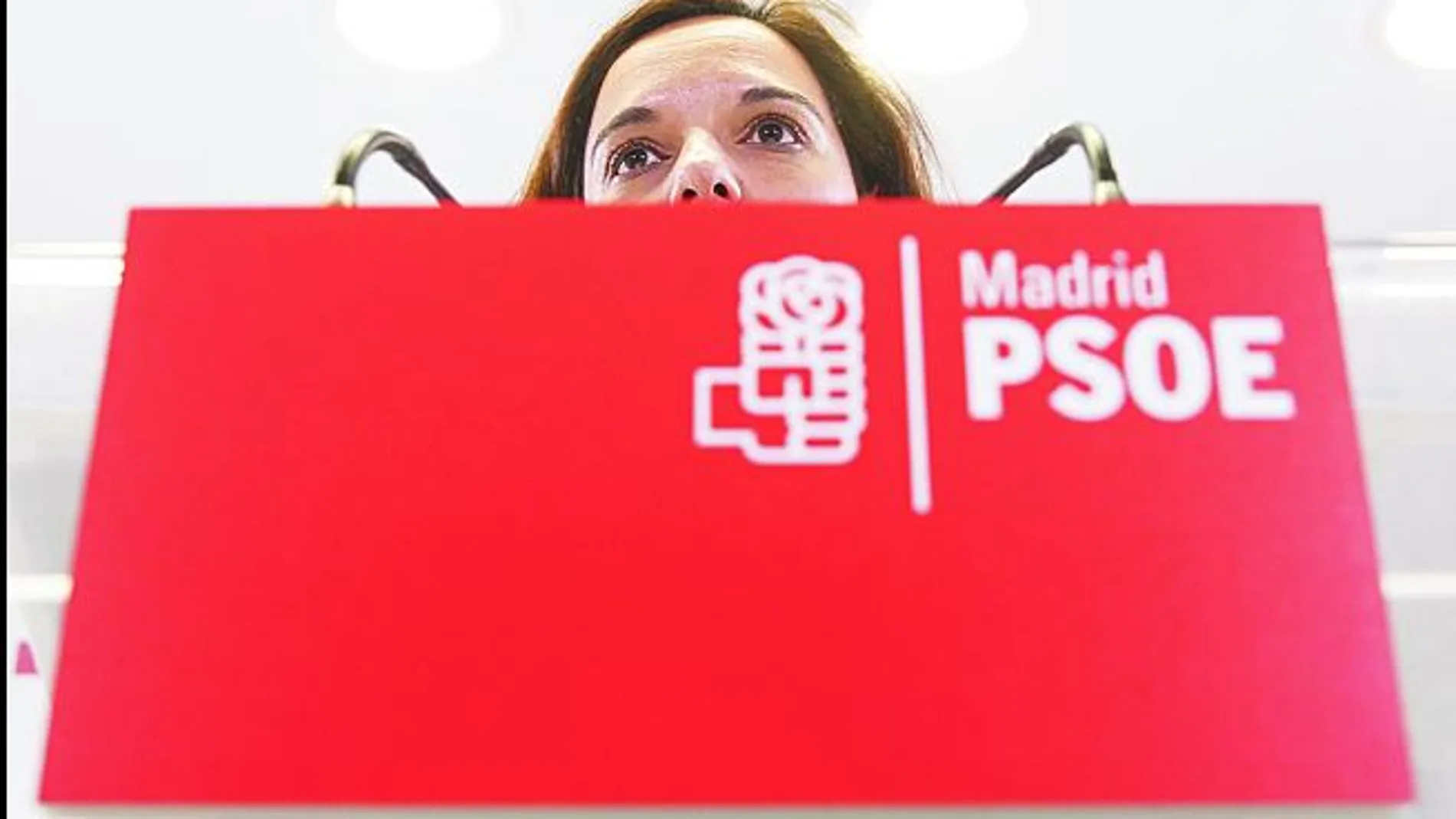 La líder del PSOE-M ofreció ayer una rueda de prensa para analizar los resultados electorales