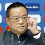 Chen Yansheng, nuevo máximo accionista del RCD Espanyol, durante la rueda de prensa