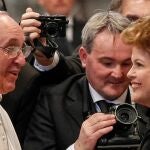 Rousseff se reunió durante cerca 30 minutos con el papa argentino.