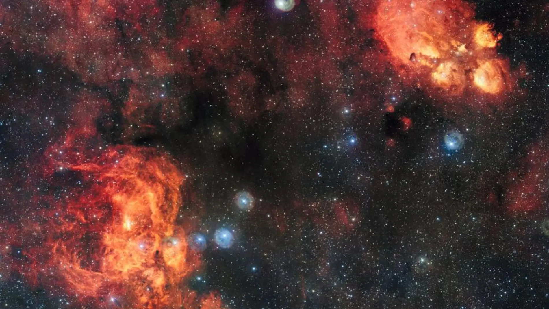 Las nebulosas "Pata de Gato"y "Langosta"