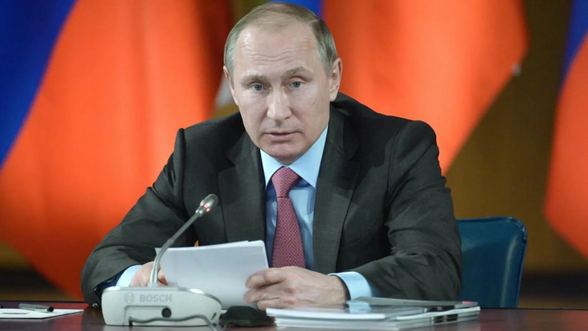 El presidente ruso Vladimir Putin durante la rueda de prensa del Consejo Estatal de Rusia celebrado en la ciudad de Yaroslavl