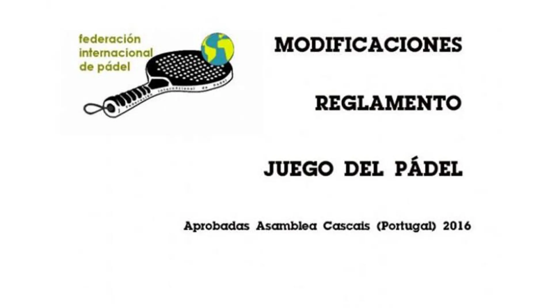 Modificaciones reglamento Padel