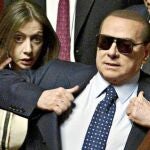 Berlusconi en el Senado, ayer