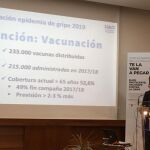 El consejero de Salud, Manuel Villegas, dio a conocer ayer los últimos datos sobre la campaña de gripe