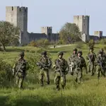 Un equipo de combate del Ejército sueco durante unas maniobras militares en la isla de Gotland el 14 de septiembre de 2016