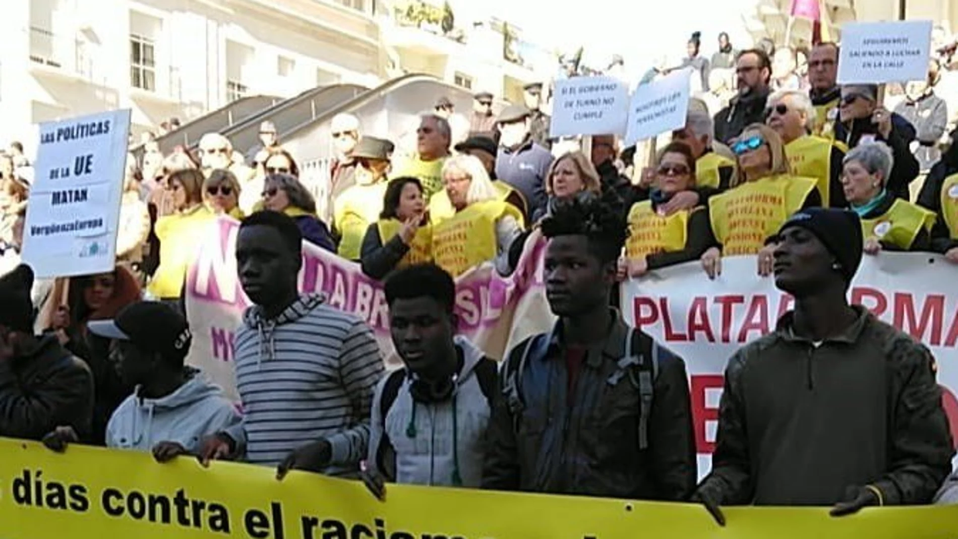 Manifestación en “Las Setas” / Foto: EP