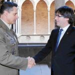 El President soberanista y el inspector del ejército español