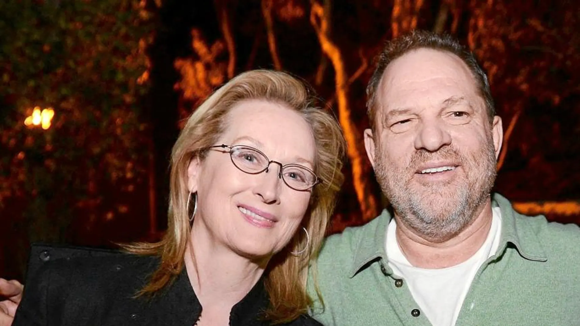 Harvey Weinstein y la actriz Meryl Streep en 2014