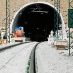 Obras de construcción de un túnel del AVE