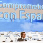El ex presidente de honor en un momento del anterior congreso del PP celebrado en 2012 donde intervino junto a Rajoy