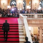 El presidente de la Generalitat, Carles Puigdemont, concitó ayer toda la atención en el Parlament de Cataluña