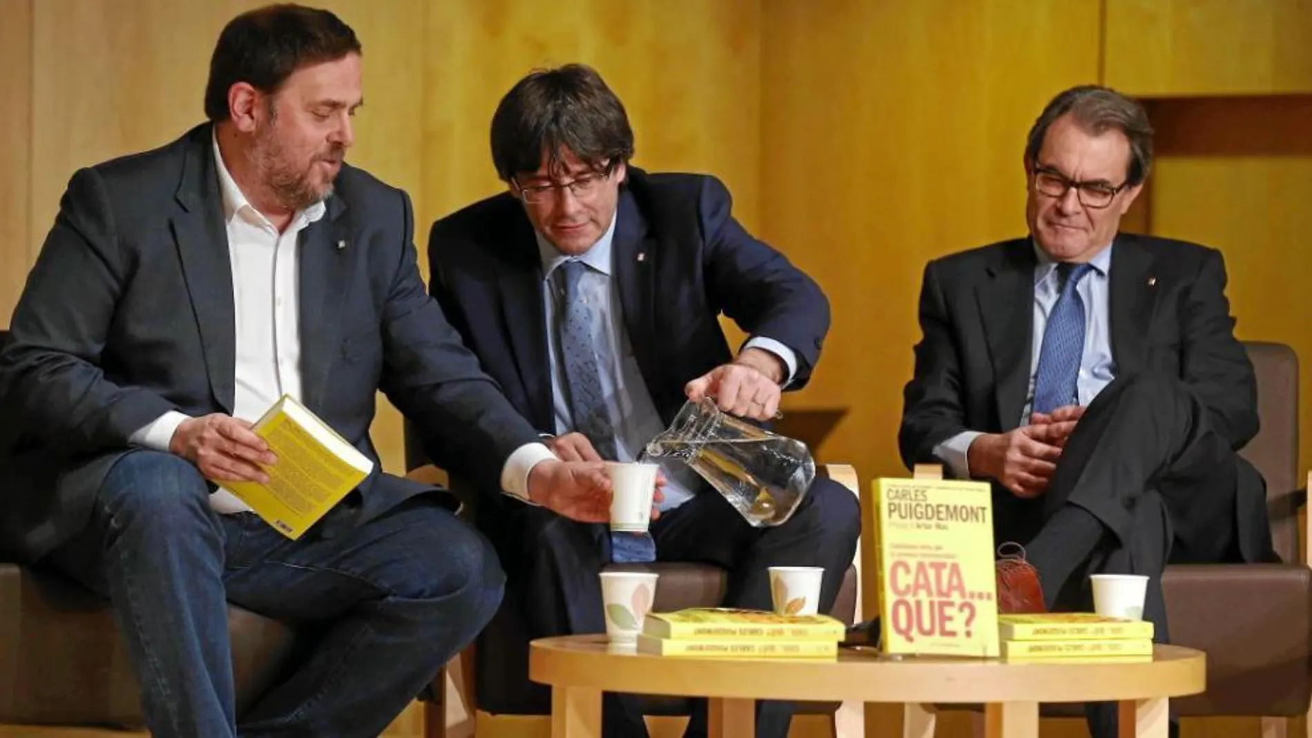 Junqueras, Puigdemont y Artur Mas, en una imagen de archivo