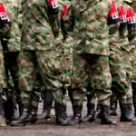 Combatientes del Ejército de Liberación Nacional (ELN) desmovilizados en una imagen de archivo