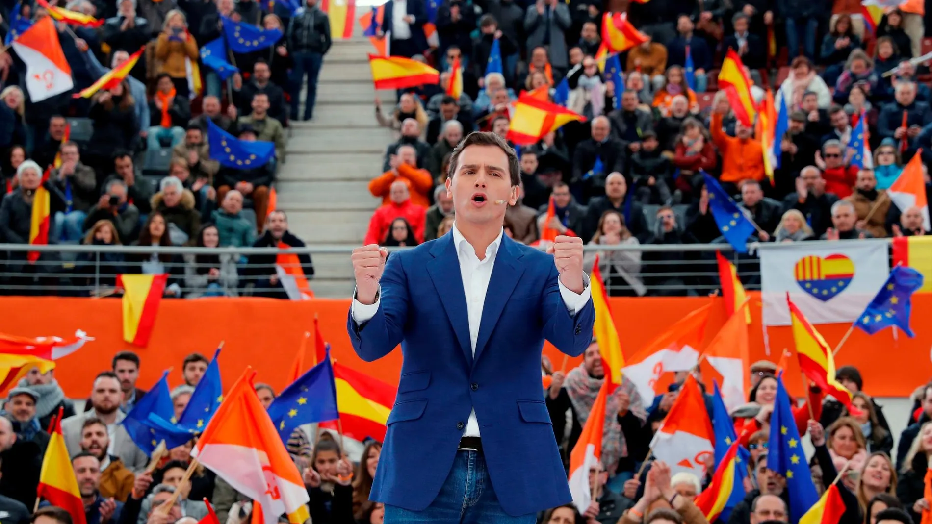 Albert Rivera, durante su intervención en un acto político celebrado en Las Rozas
