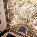 Las pinturas murales de la cúpula de la iglesia de San Pedro ad Vincula se atribuyen al pintor Juan Vicente Ribera