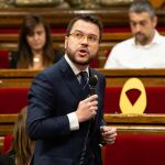 Pere Aragonès, en el Parlament