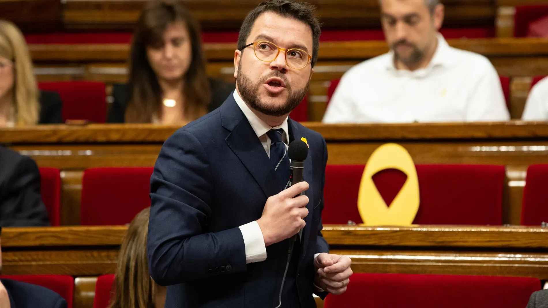 Pere Aragonès, en el Parlament