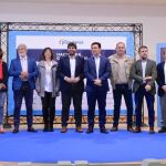 El presidente regional del PP, Fernando López Miras, tras la clausura de la Convención regional “Hacia una gran Región con el agua como factor de desarrollo”. LA RAZÓN