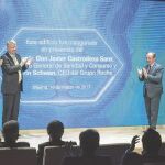 De izda. a dcha., Stefanos Tsamousis, Severin Schwan, Javier Castrodeza y Beatriz Lozano