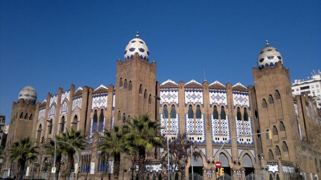 Imagen exterior de la Monumental de toros de Barcelona