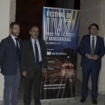 De izquierda a derecha, Alberto Mariñas, Julio López, Benito Berceruelo, Alfonso Fernández Mañueco y Luis Gómez durante la presentación del Festival