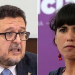 Francisco Serrano, líder de Vox en Andalucía, y Teresa Rodríguez, coordinadora de Podemos