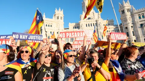 Imagen de la manifestación independentista de Madrid del pasado 16 de marzo. (Foto: Cristina Bejarano)