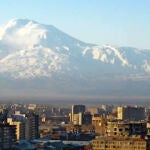 IMagen aérea de la ciudad armenia de Yereván, en la que los empresarios fueron secuestrados