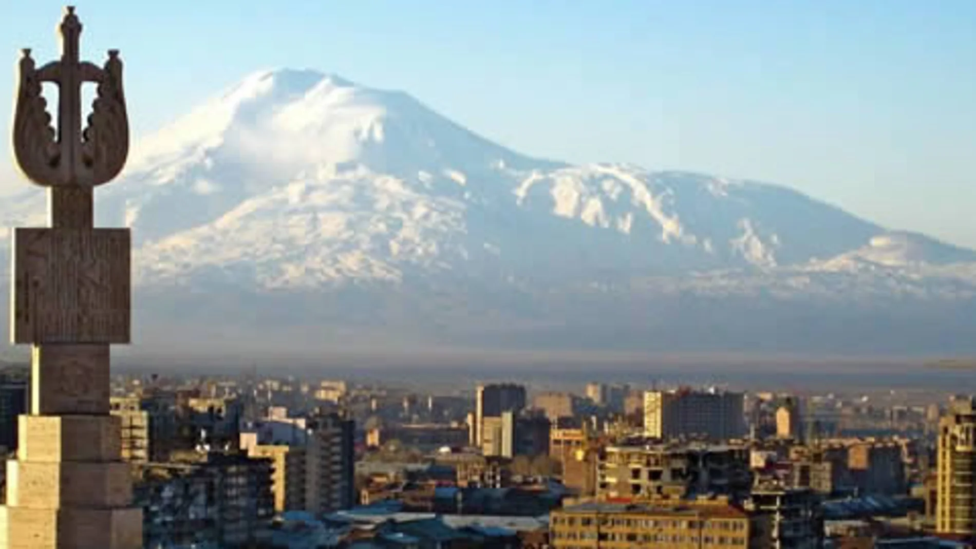 IMagen aérea de la ciudad armenia de Yereván, en la que los empresarios fueron secuestrados