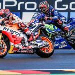 Marc y Viñales se tocaron ayer durante la Q2 del Gran Premio de Alemania